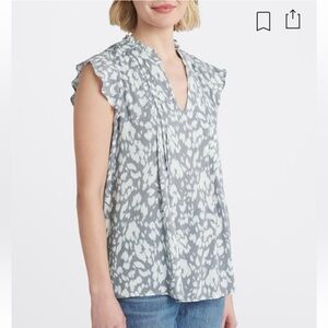 Fun 2 Fun, flutter sleeve top, XL